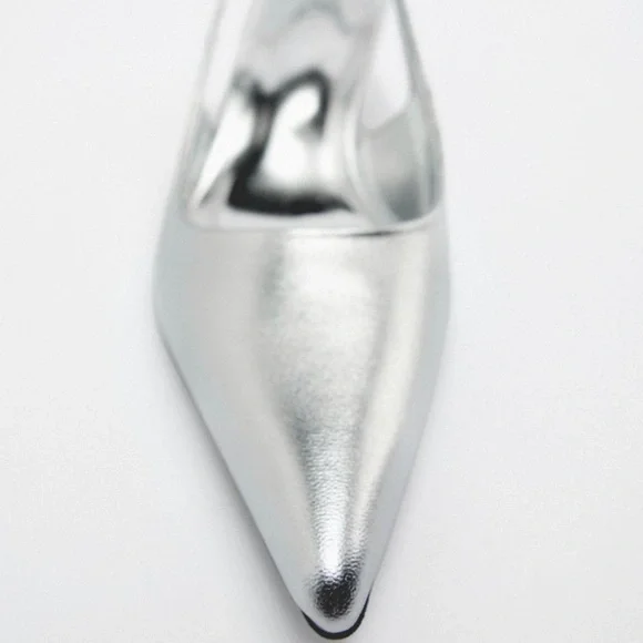 ❌SOLD❌NWT Zara Leather Slingback Shoes Size 7.5(38) - Picture 8 of 10